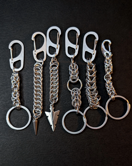 SAMAEL | Various Keychain, CamWitch handmade gothic chainmail keychain stainless steel Canada