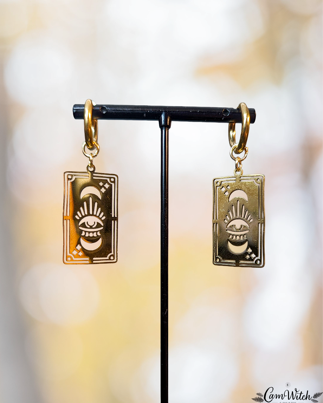 VELEDA | gold earrings, CamWitch handmade gothic chainmail earrings stainless steel Canada