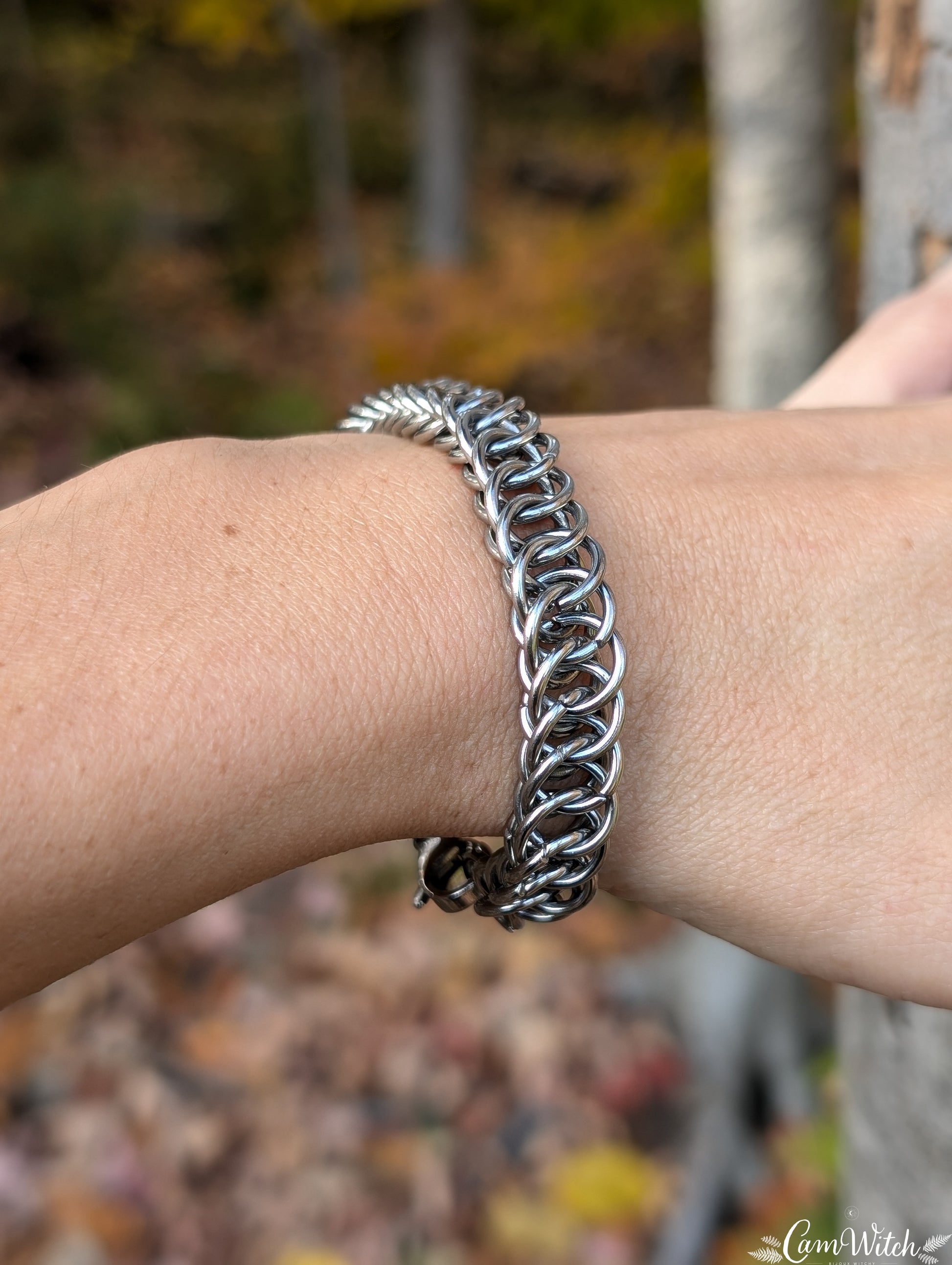 SAMAËL | Chainmail stainless steel bracelet with half persian pattern