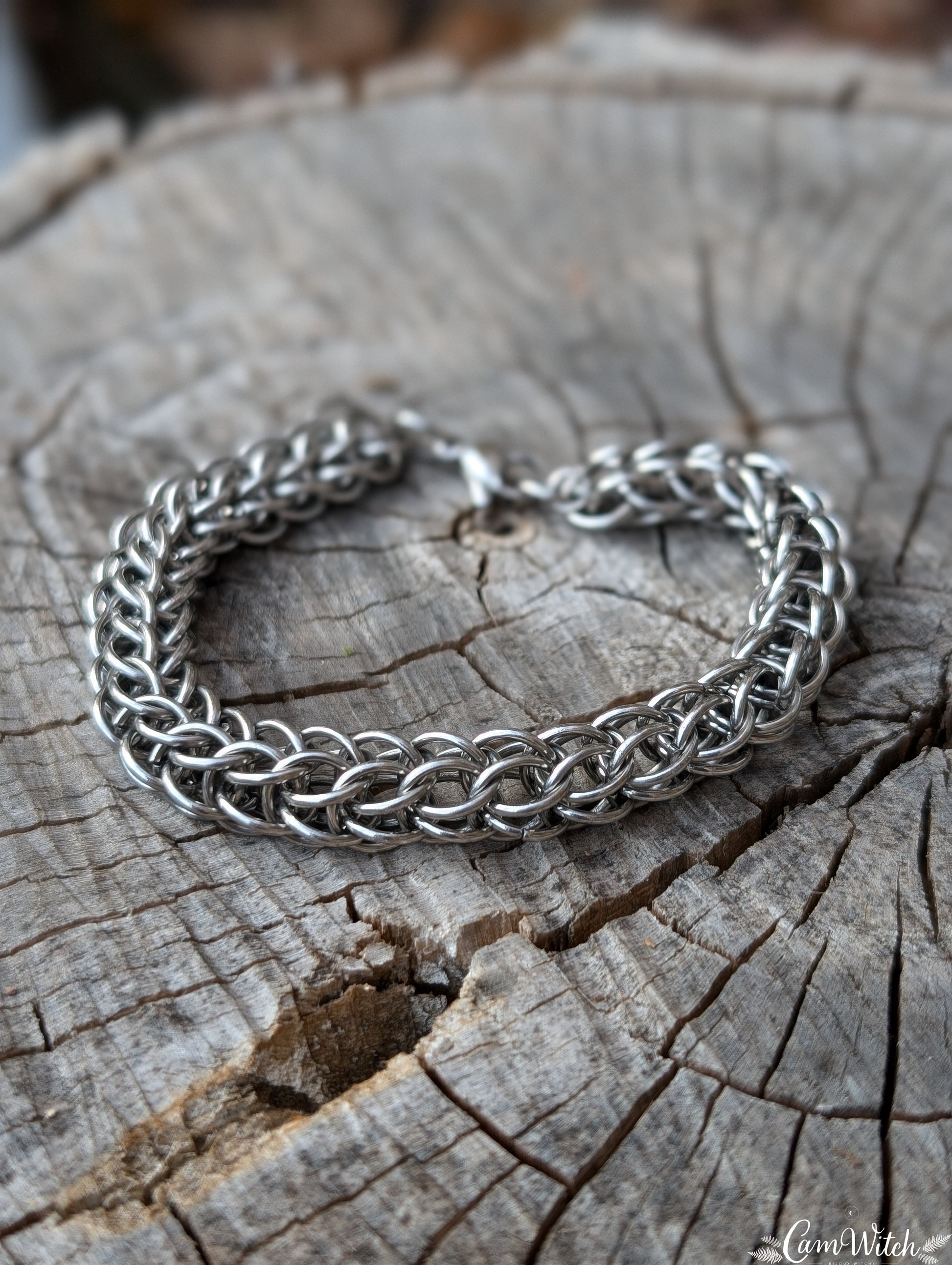 SISYPHE | Chainmail stainless steel Bracelet with Persian pattern