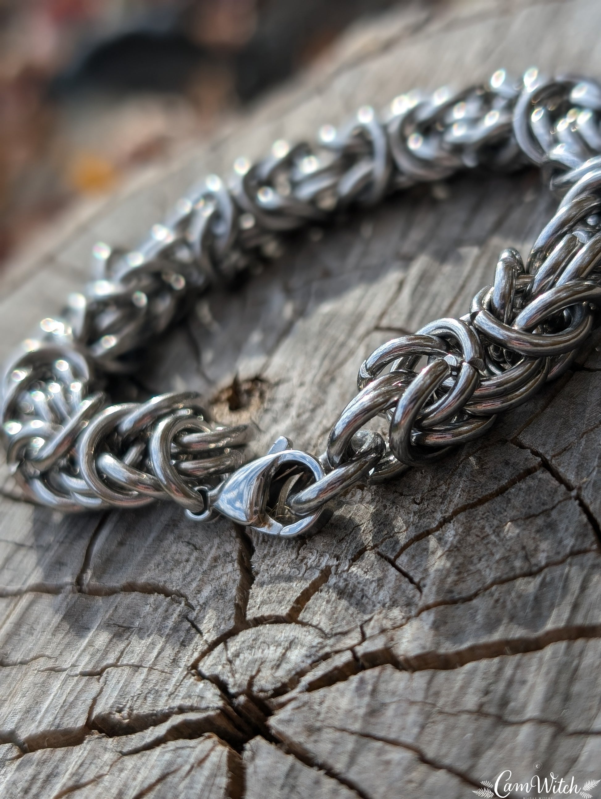 BJÖRN | Chainmail stainless steel bracelet with byzantin pattern