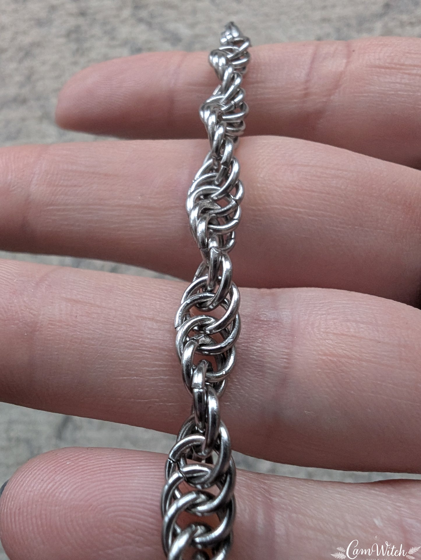 GAÏA | Chainmail stainless steel spiral necklace