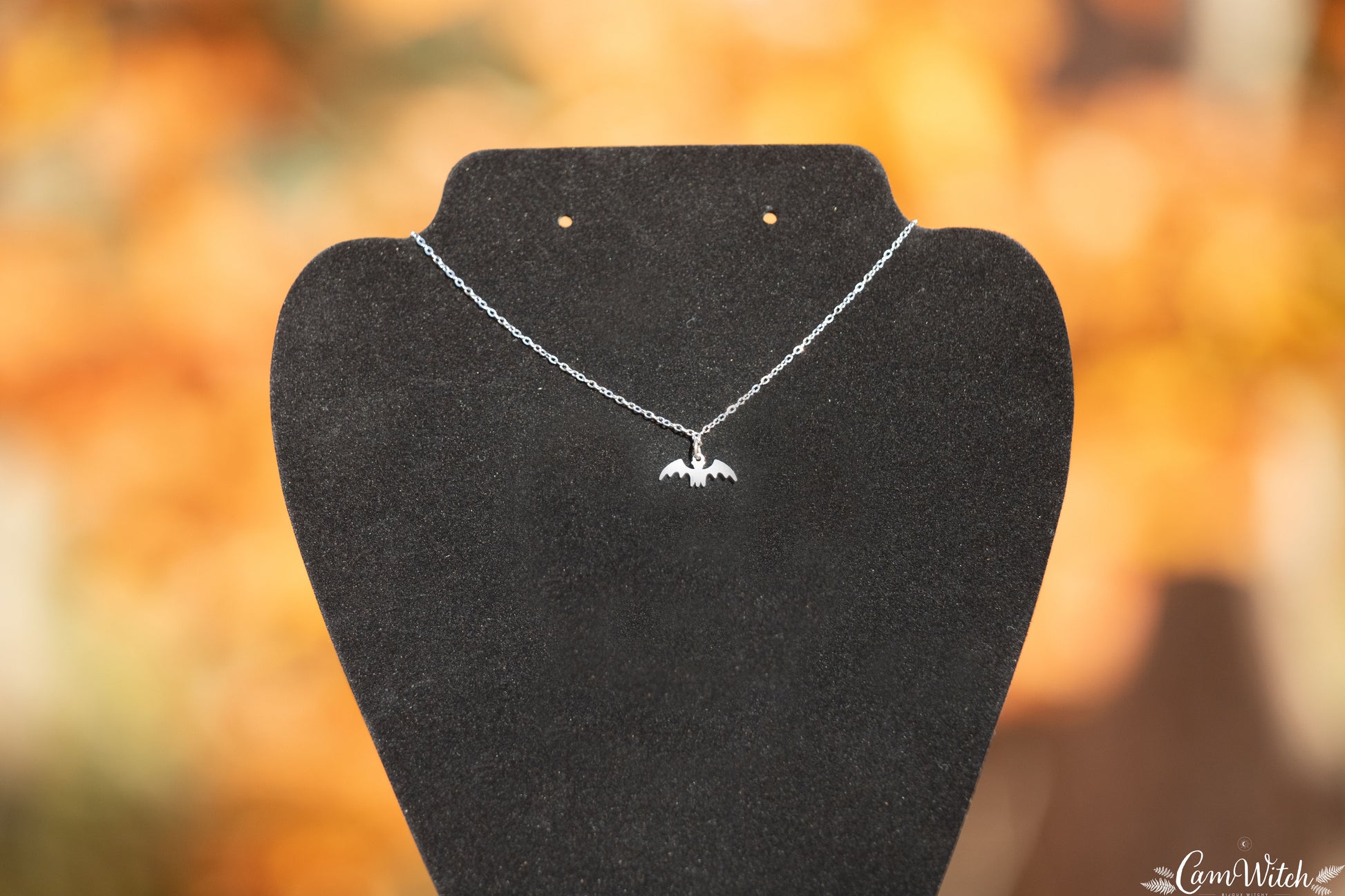 DRUSILLA | Pendant stainless steel necklace with bat charm