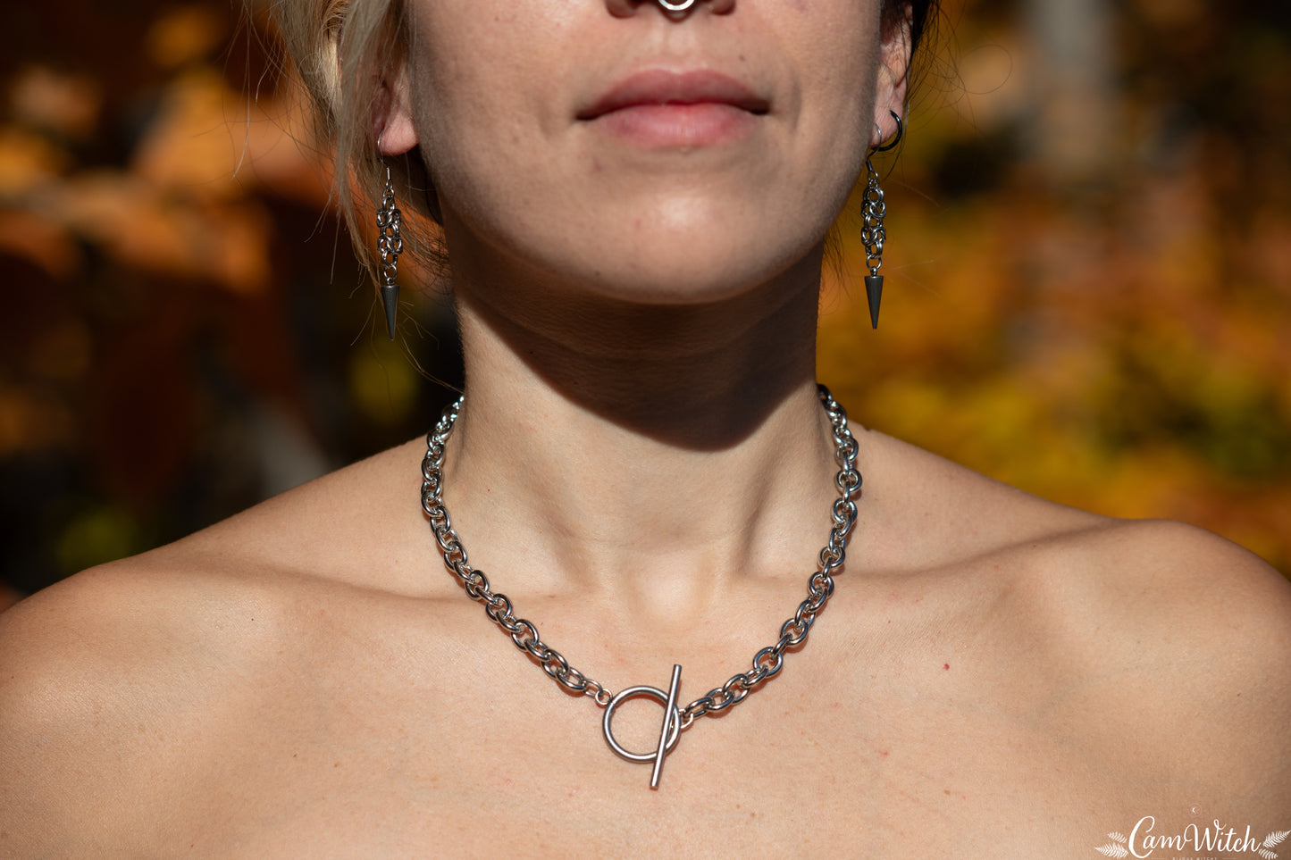 SAMAËL | Chainmail stainless steel necklace with ring
