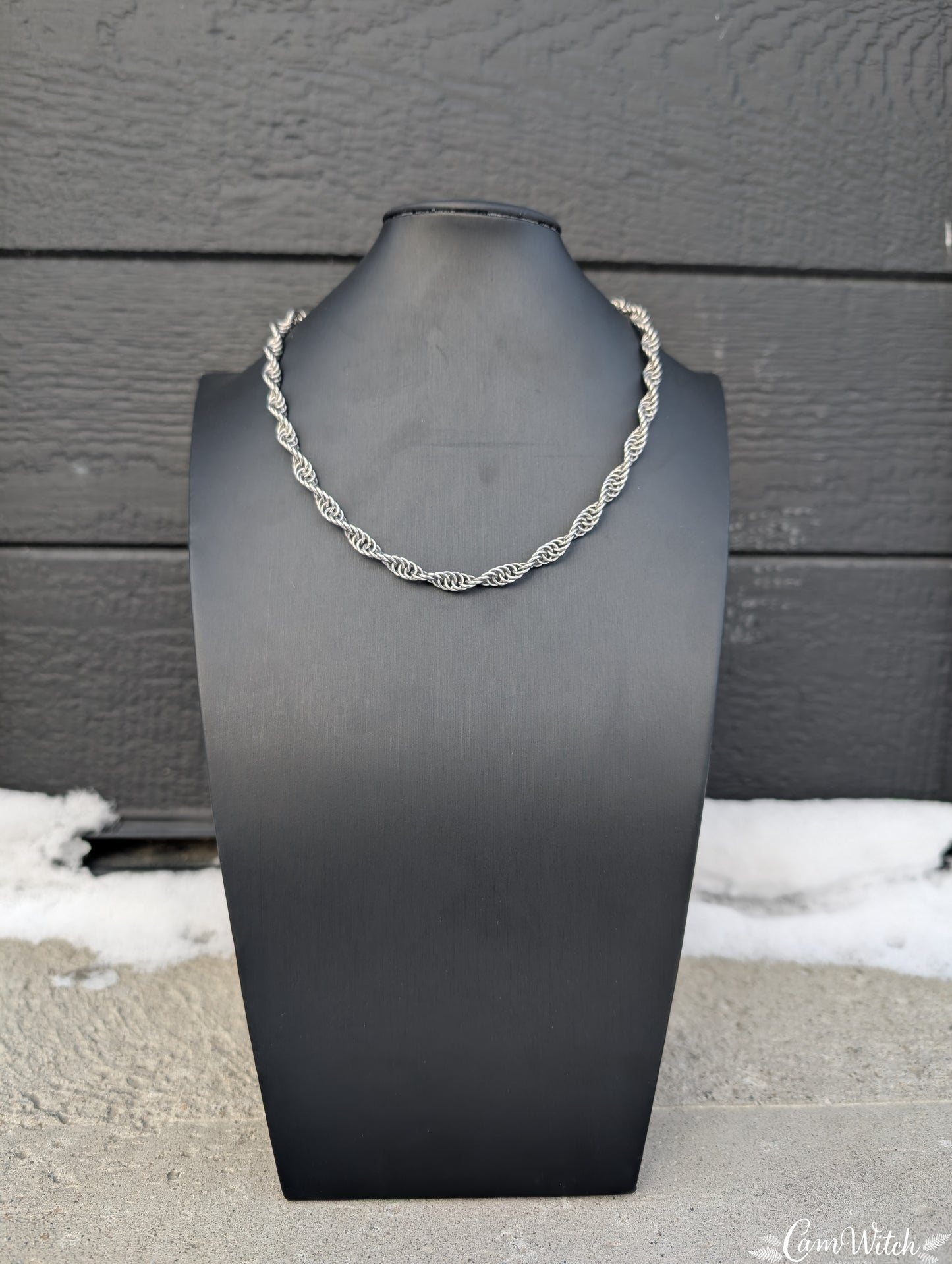 GAÏA | Chainmail stainless steel spiral necklace