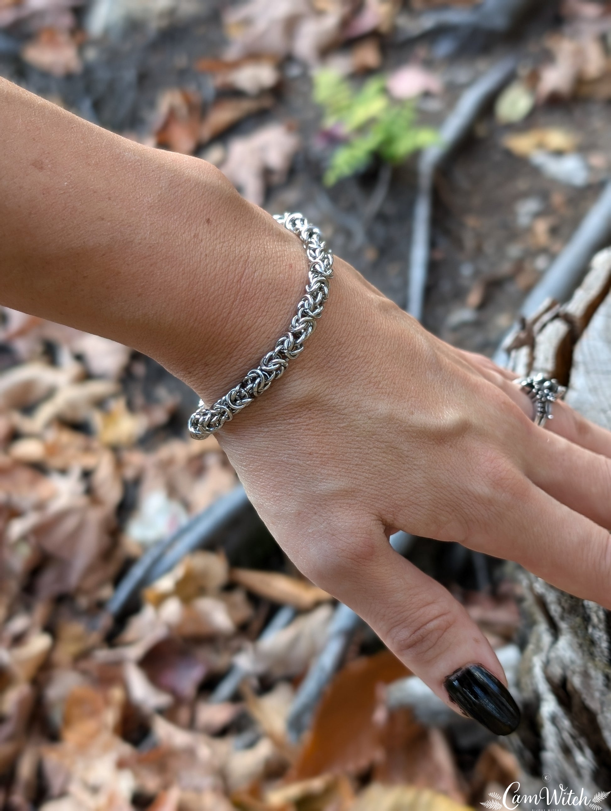 BJÖRN | Chainmail stainless steel bracelet with byzantin pattern