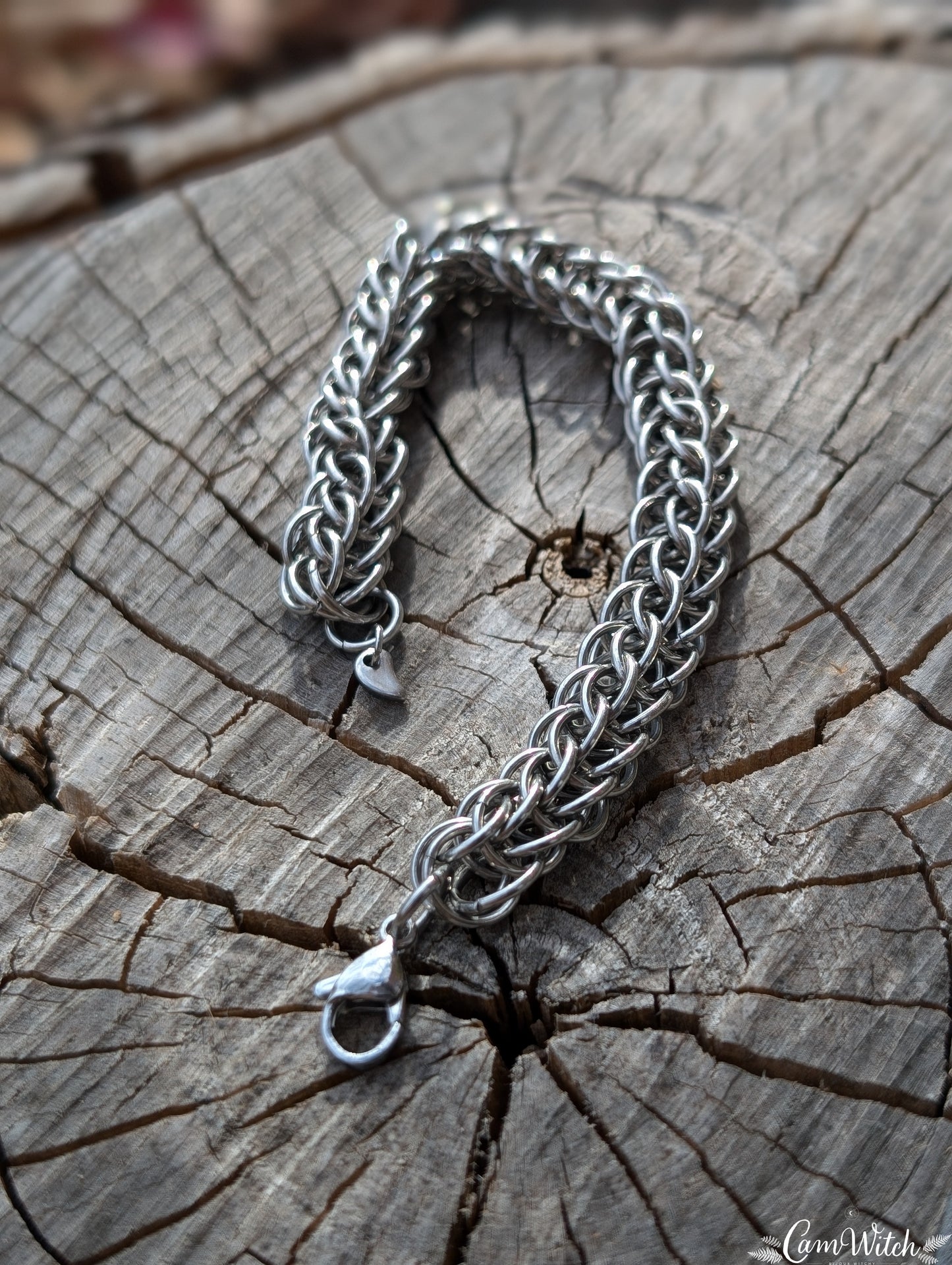 SISYPHE | Chainmail stainless steel Bracelet with Persian pattern