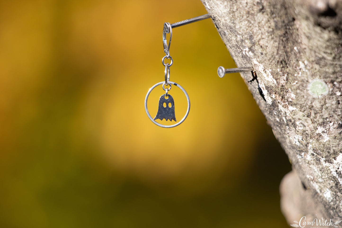 CASPER | Chainmail stainless steel earrings with ghosts