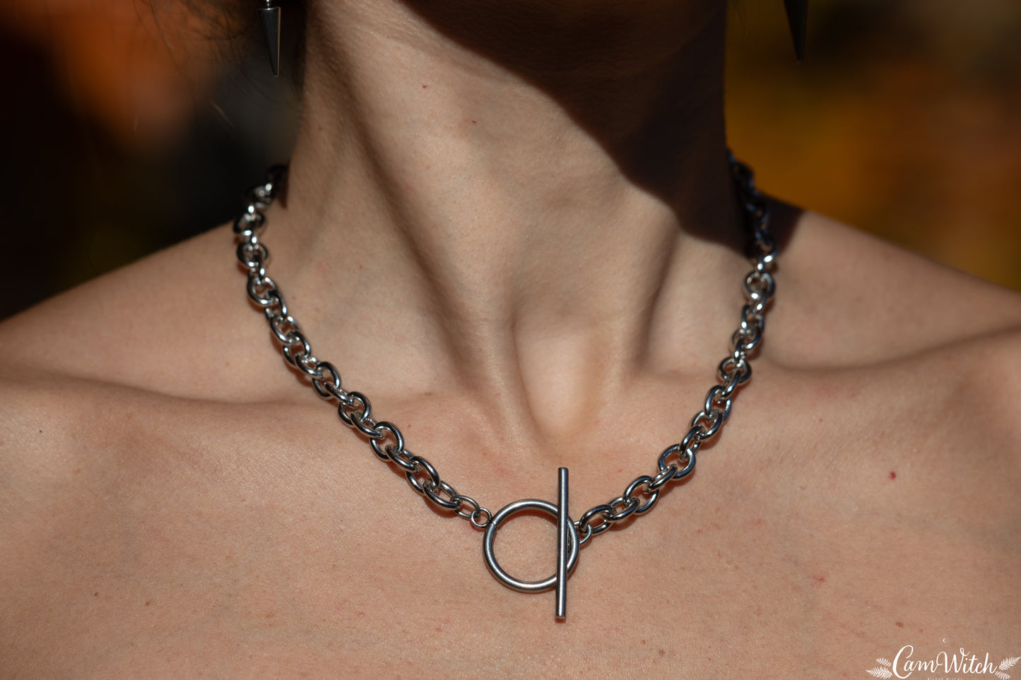 SAMAËL | Chainmail stainless steel necklace with ring
