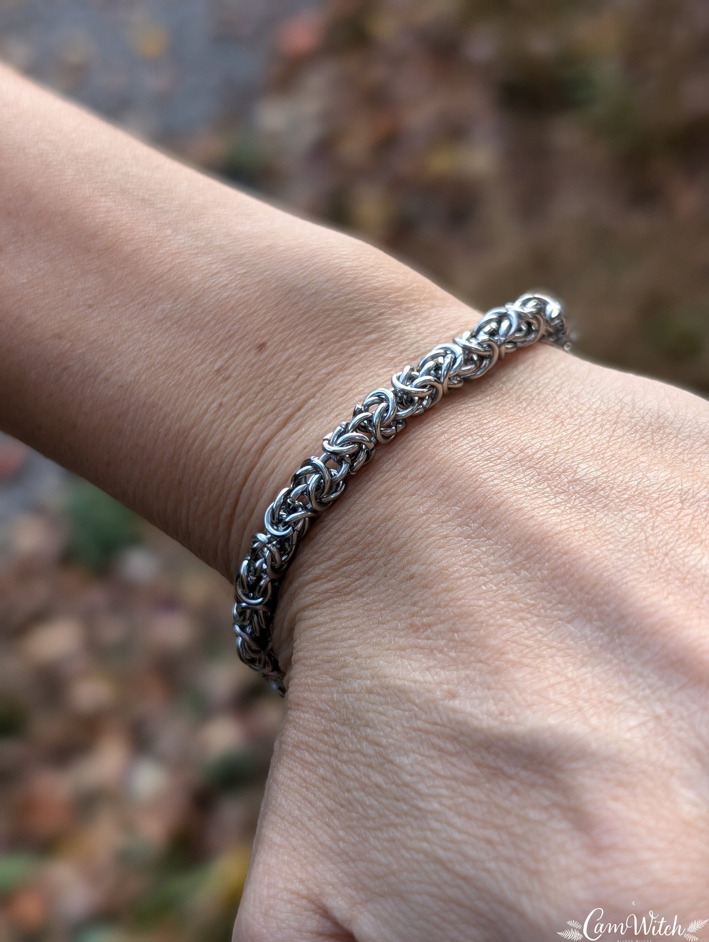 BJÖRN | Chainmail stainless steel bracelet with byzantin pattern