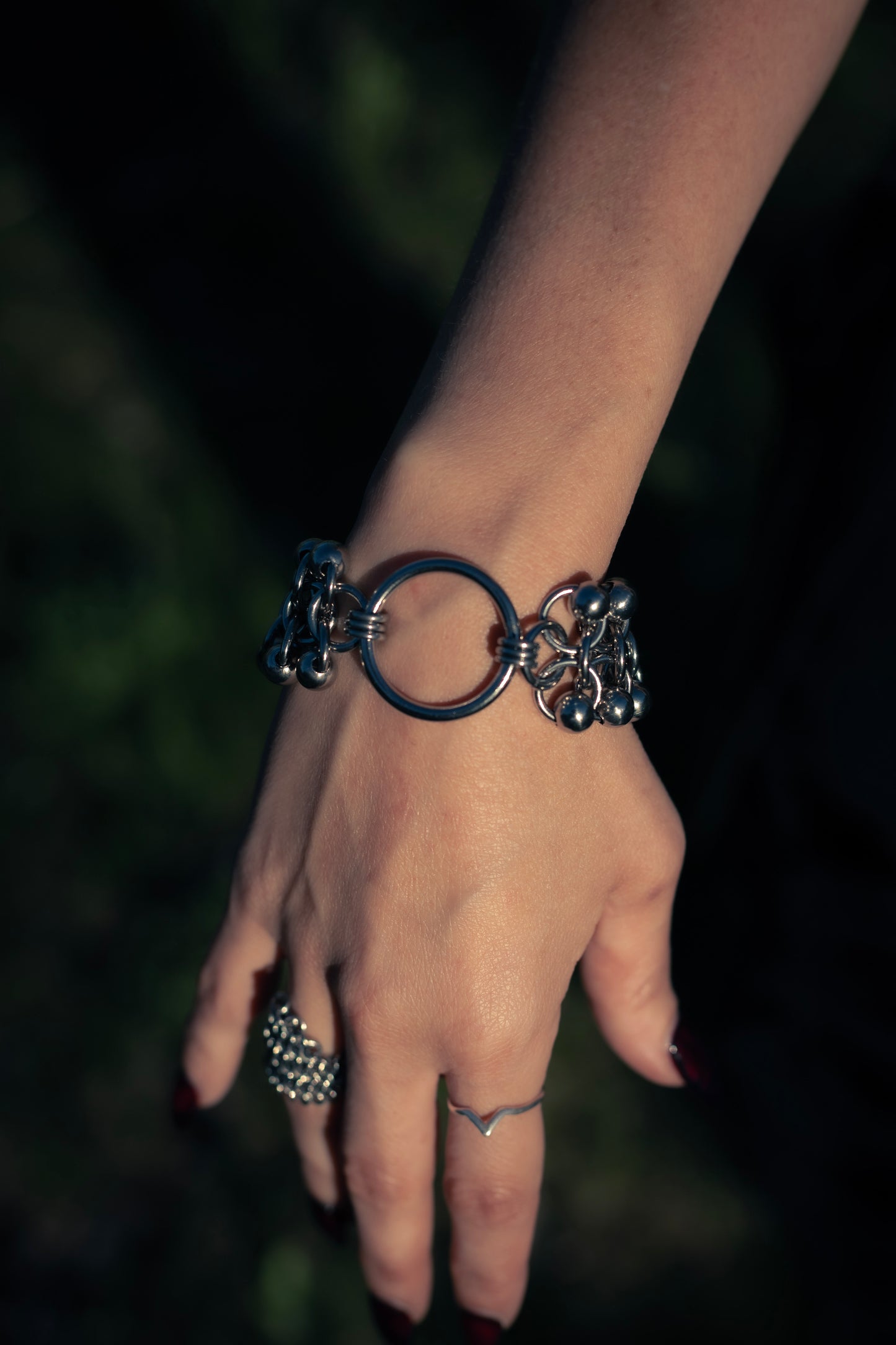 Niké stainless steel gothic chainmail bracelet CamWitch