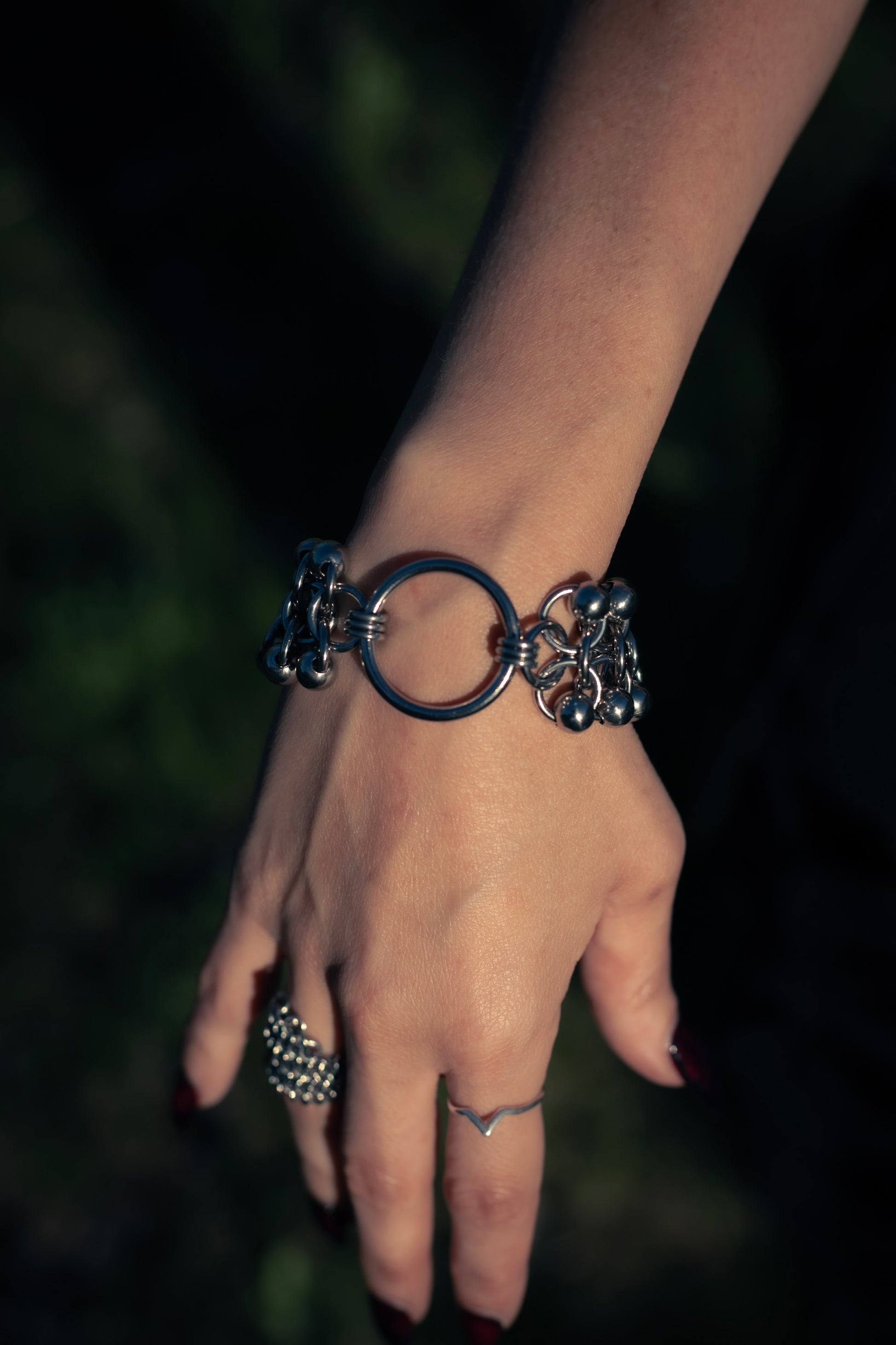 Niké stainless steel gothic chainmail bracelet CamWitch