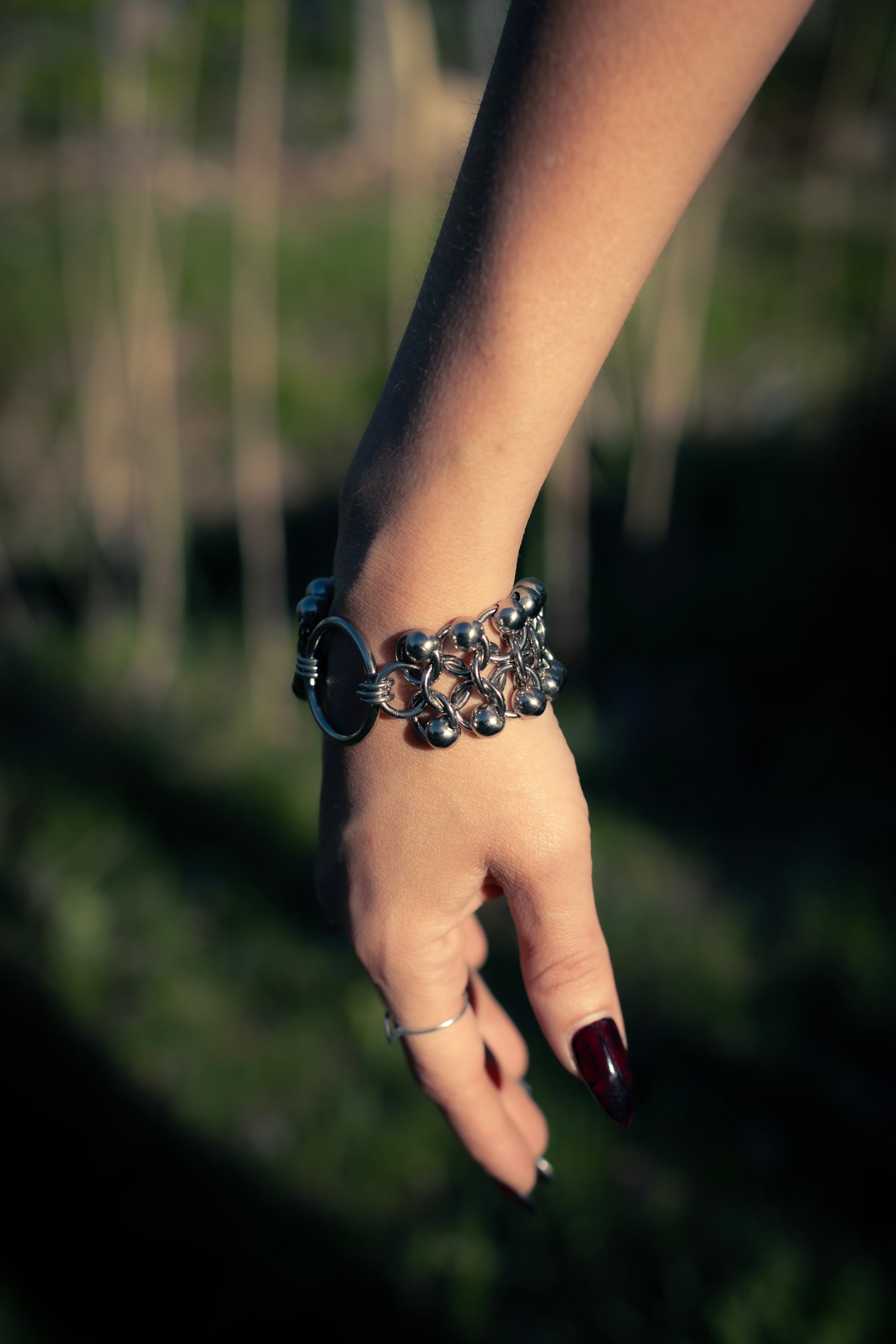 Niké stainless steel gothic chainmail bracelet CamWitch