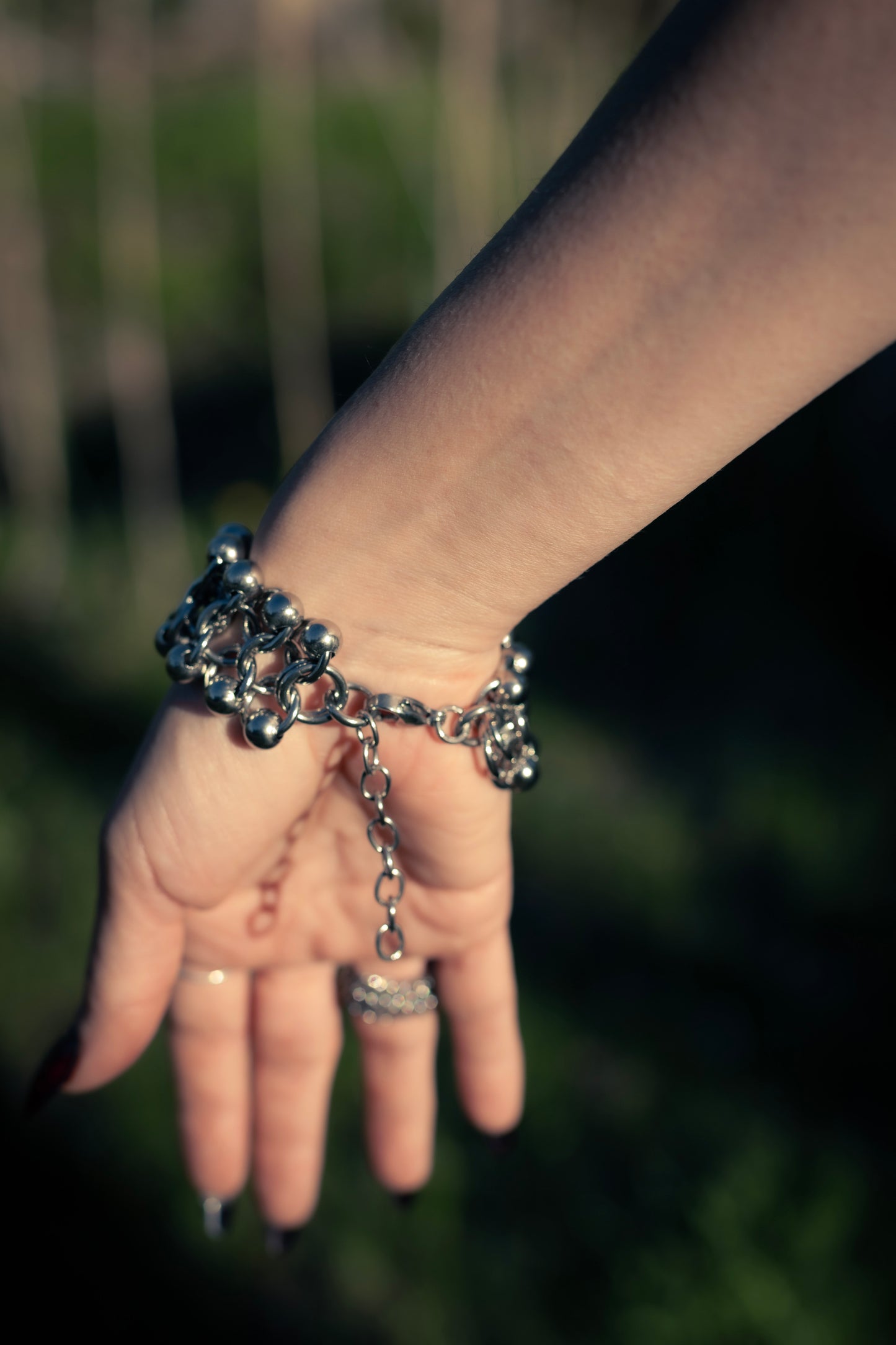 Niké stainless steel gothic chainmail bracelet CamWitch