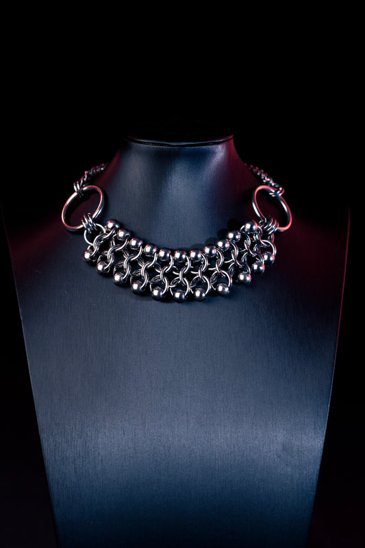 Niké stainless steel gothic chainmail choker CamWitch