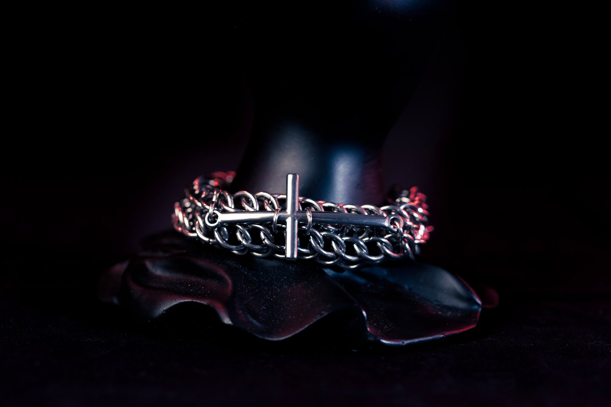 Pray stainless steel gothic chainmail bracelet CamWitch