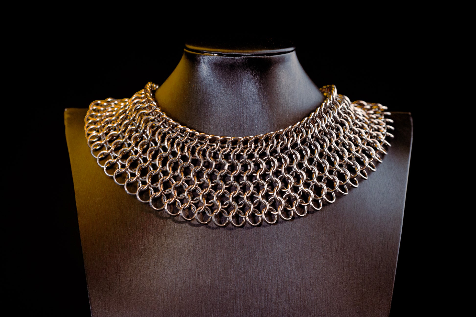 Sekhmet stainless steel gothic chainmail necklace CamWitch