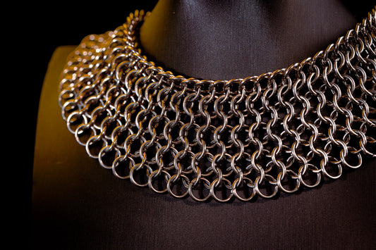 Sekhmet stainless steel gothic chainmail necklace CamWitch